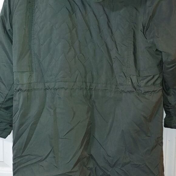 Albert Nipon hunter green REAL fox  fur hooded jacket Sz M - Picture 7 of 15